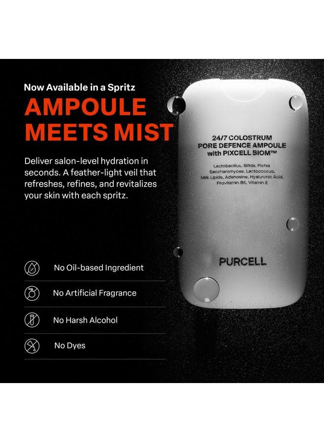 PURCELL 24/7 Colostrum Ampoule Mist - Glass skin with Long Hydration, Poreless Smooth Skin, Before & After Makeup, Hyaluronic Acid and Vitamin, For All Skin types, 1.85 fl oz - Image 4