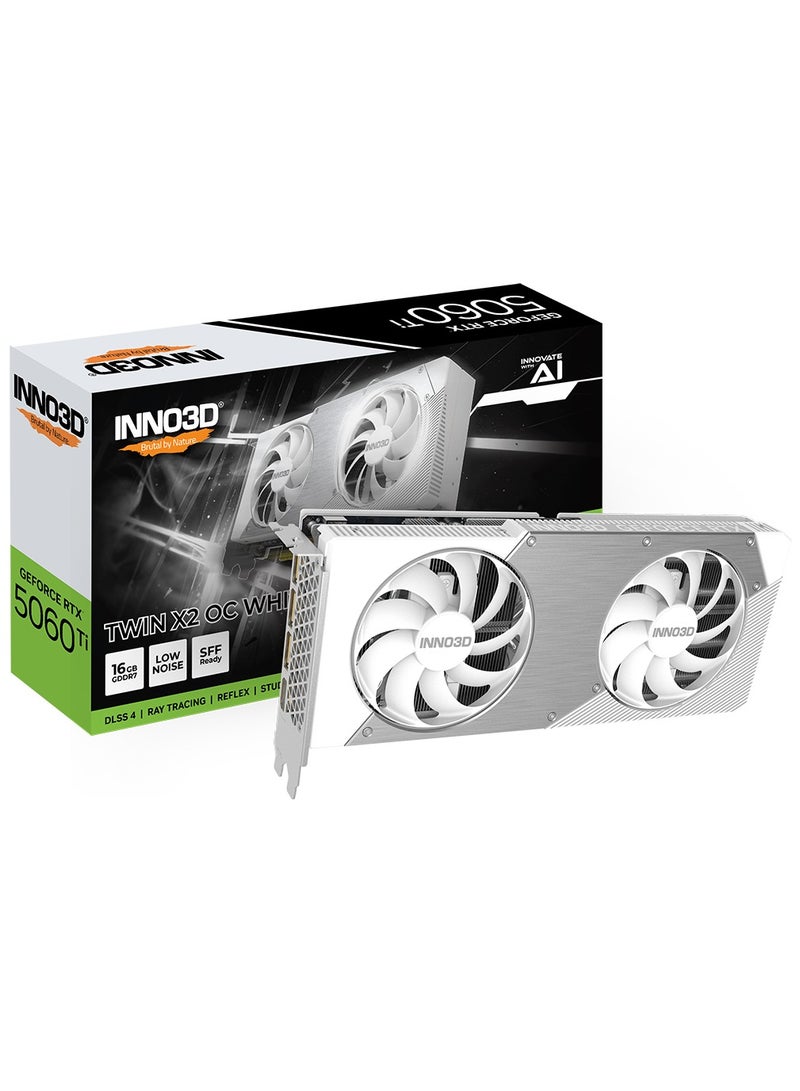 جي فورس RTX 5060 Ti توين X2 OC أبيض 16 جيجابايت GDDR7