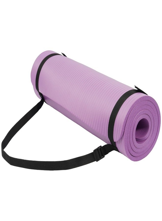 Fitvids Yoga Mat 1/2 Inch Extra Thick High Density Exercise Mat, Taro Purple - Image 1