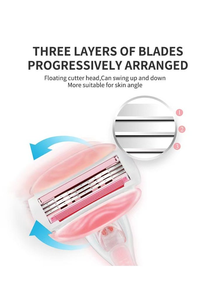 Venus Gillette Venus Triple Blade Razor Refills with White Tea Scent-2 package*3 blades-for a Luxurious Shaving Experience，no handle included  - Image 3