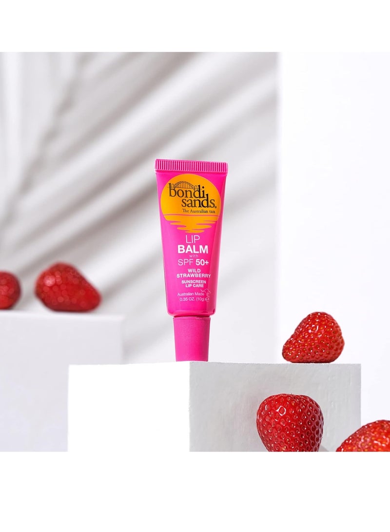 بوندي ساندز بلسم شفاه SPF 50 بالفراولة البرية بلسم مرطب للشفاه مع SPF 50 لحماية متقدمة من الشمس ١٠ غ - Image 2