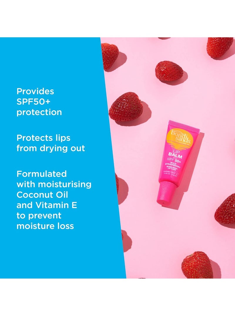 بوندي ساندز بلسم شفاه SPF 50 بالفراولة البرية بلسم مرطب للشفاه مع SPF 50 لحماية متقدمة من الشمس ١٠ غ - Image 3