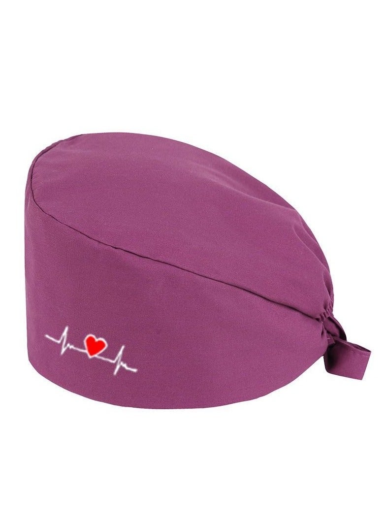 TLAXCA 2 Pack Surgical Caps Unisex Dental Stomatologist Operating Room Nurse Caps Adjustable Elastic Nursing Caps with ons and Sweatband Fluffy Cotton Hats  - Image 2