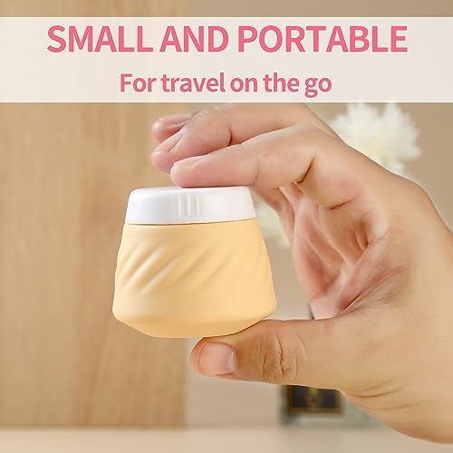 Gemice Travel Containers for Toiletries, Silicone Cream Jars TSA Approved Travel Size Containers with Clear Bag, Leak-proof Travel Accessories with Lid for Cosmetic Face Body Hand Cream - Image 2