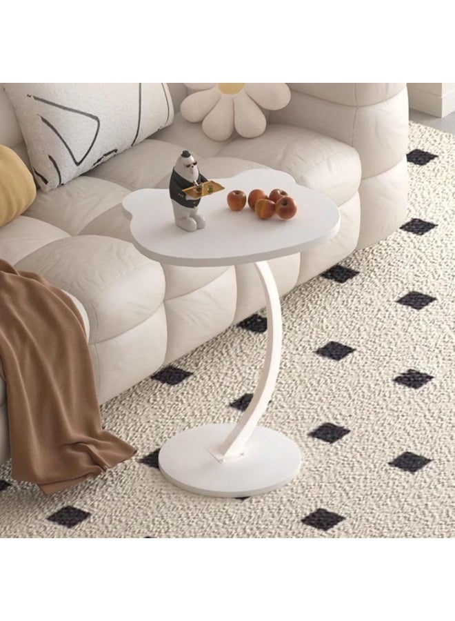 شو وو طاولة جانبية صغيرة على شكل حرف C، طاولة جانبية أسفل الأريكة، طاولة سرير مستديرة ضيقة، طاولة قهوة، طاولة عشاء لغرفة المعيشة، غرفة النوم، الدراسة، المساحات الصغيرة، صينية تلفزيون للوجبات الخفيفة والمشروبات - Image 4