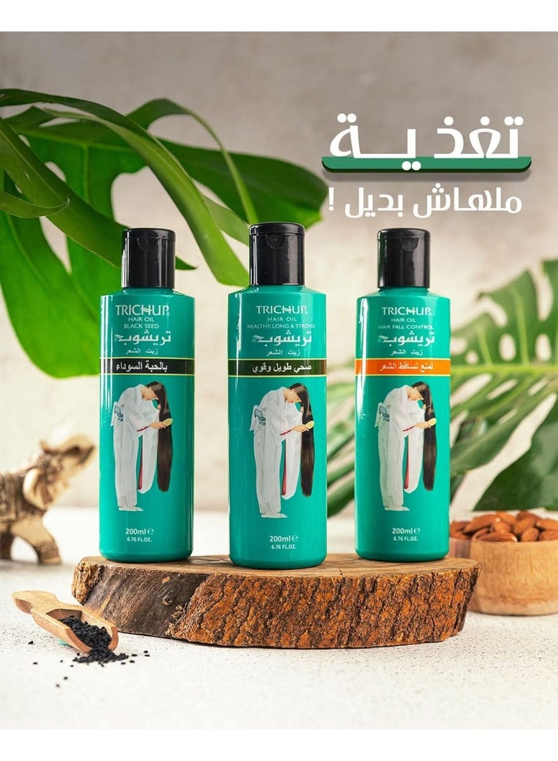TRICHUP Hair Fall Control Oil - (200ml) | Ayurvedic Deep Root Nourishment & Anti-Breakage Treatment - Image 3
