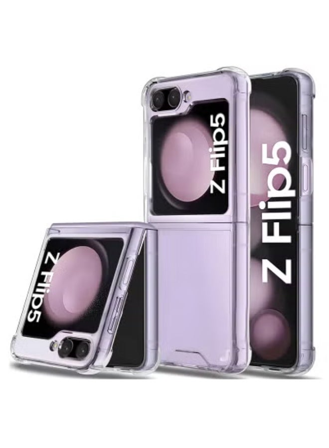 JAJEEK Galaxy Z Flip 5 Magnetic Clear Case Cover – Transparent Shockproof Protective Case Compatible with Magsafe Card Wallet & Wireless Charger – Slim, Durable, and Scratch-Resistant Phone Case for Samsung Galaxy Z Flip 5 – Perfect Fit & Easy Access - Image 1