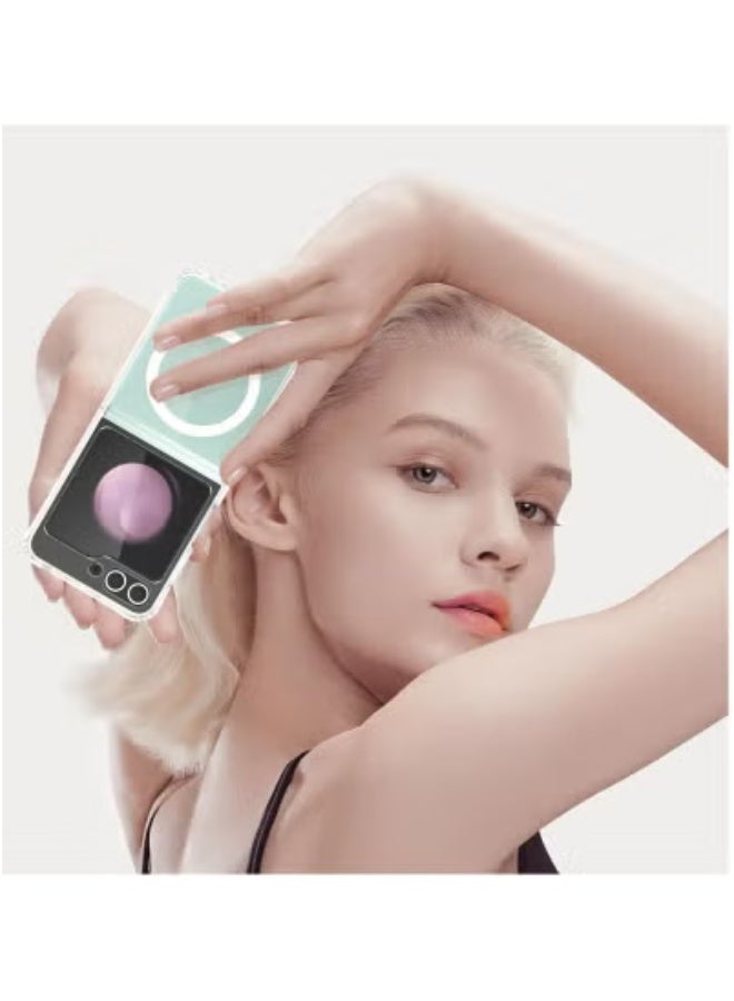 JAJEEK Galaxy Z Flip 5 Magnetic Clear Case Cover – Transparent Shockproof Protective Case Compatible with Magsafe Card Wallet & Wireless Charger – Slim, Durable, and Scratch-Resistant Phone Case for Samsung Galaxy Z Flip 5 – Perfect Fit & Easy Access - Image 2