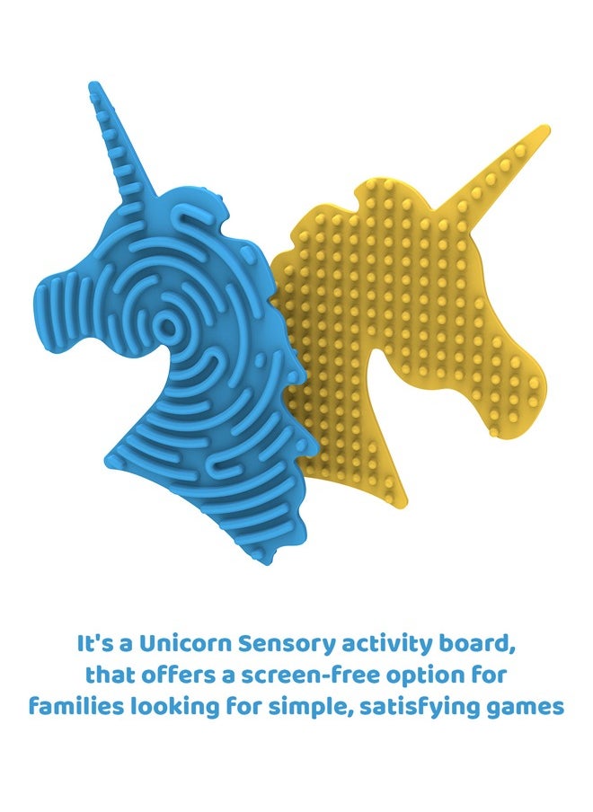 2 Pcs Unicorn Silicone Compression Decompression Boards, Puzzle Children's Decompression Toy Twist Board, Random Color New Sensory Activity Board, Random Color Silicone Strip 18x17cm