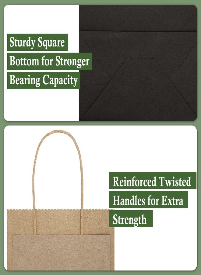 SHOPDAY 45Pcs Black Paper Bags with Handles, Assorted Sizes Gift Bags 5x3x8 & 8x4x10.5 & 10x5x13 15 Pcs Each Shopping Bags for Small Business Party - Image 3