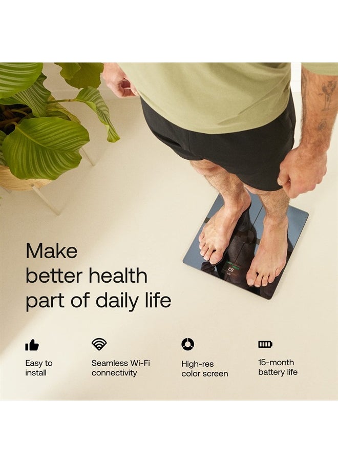 Withings - WITHINGS Body Smart - Accurate Scale for Body Weight and Fat Percentage, Body Composition Wi-Fi and Bluetooth, Baby Weight Smart Scale Apple Compatible, Bathroom Scale,FSA/HSA - Image 1