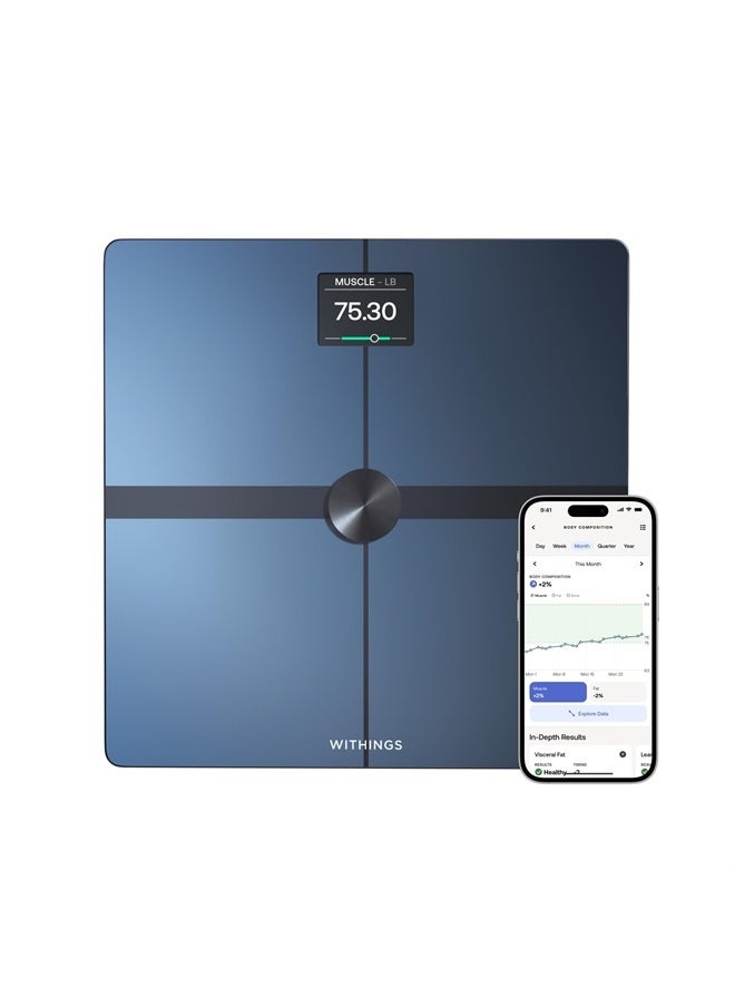 Withings - WITHINGS Body Smart - Accurate Scale for Body Weight and Fat Percentage, Body Composition Wi-Fi and Bluetooth, Baby Weight Smart Scale Apple Compatible, Bathroom Scale,FSA/HSA - Image 1