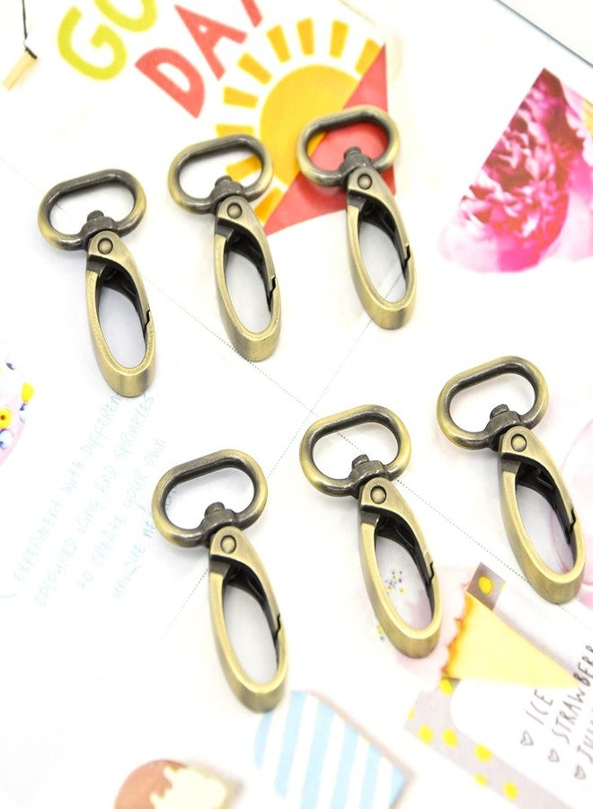 MELORDY 15 Pcs Oval Ring Lobster Clasp Claw Push Gate Trigger Clasps Swivel Snap Hooks for Leather Craft Straps Lanyard Ribbons (Brass, 3/4 inch) - Image 4