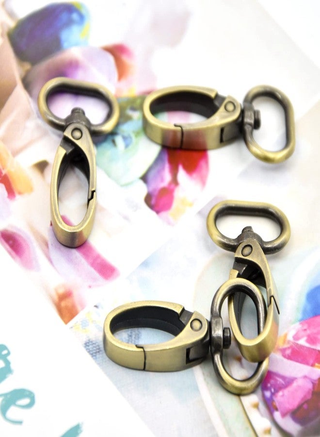 MELORDY 15 Pcs Oval Ring Lobster Clasp Claw Push Gate Trigger Clasps Swivel Snap Hooks for Leather Craft Straps Lanyard Ribbons (Brass, 3/4 inch) - Image 5