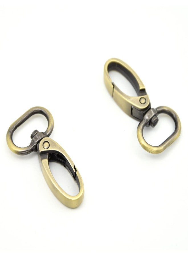 MELORDY 15 Pcs Oval Ring Lobster Clasp Claw Push Gate Trigger Clasps Swivel Snap Hooks for Leather Craft Straps Lanyard Ribbons (Brass, 3/4 inch) - Image 1