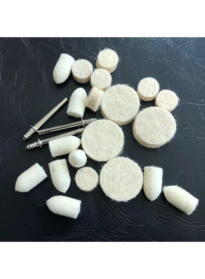 145Pcs Felt Polishing Buffing Wheel Wool Felt Polishing Pad Wheel Professional Accessories, Point & Mandrel 1/8" Shank Kit for Rotary Tools - Image 4