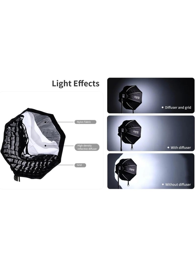 يولانزي L066 Octagonal Softbox 40cm With Bowens And Grid ( Mini Mount ) - Image 5