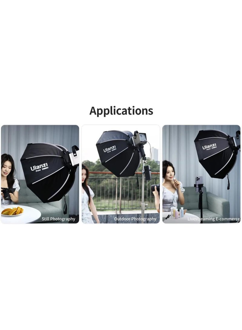 يولانزي L066 Octagonal Softbox 40cm With Bowens And Grid ( Mini Mount ) - Image 2