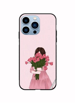 VR CREATIVE Protective Case Cover For Apple iPhone 14 Pro Max Girl Hugging Bouquet Design Multicolour  - Image 1