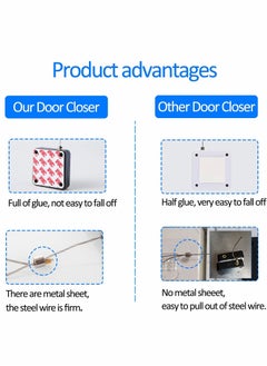 KASTWAVE Door Closer Automatic Sensor Door Closer Punch Free Spring Residential Sliding Screen Door Closer Commercial Multifunctional Door Closer for Bedroom Storm Home  - Image 3