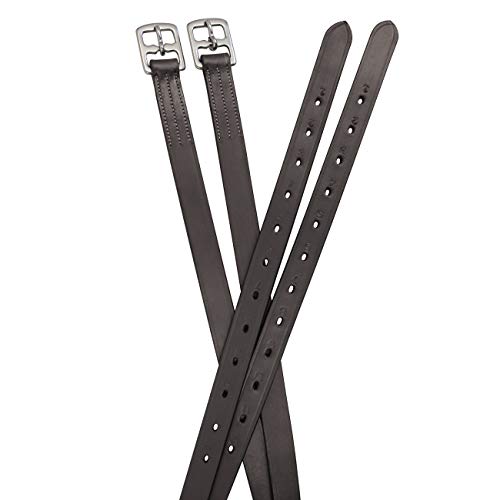 Paris Tack Schooling English Stirrup Leathers for Daily Use with One Year Warranty (54" (Adult), Havana) - Image 2