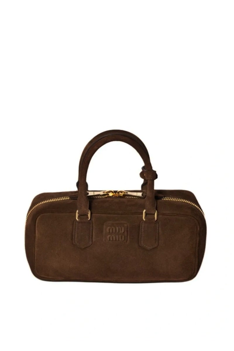 Miu Miu MIU Arcadie Leather Crossbody Hobo Handbag Women Camera With Top Handle - Image 1