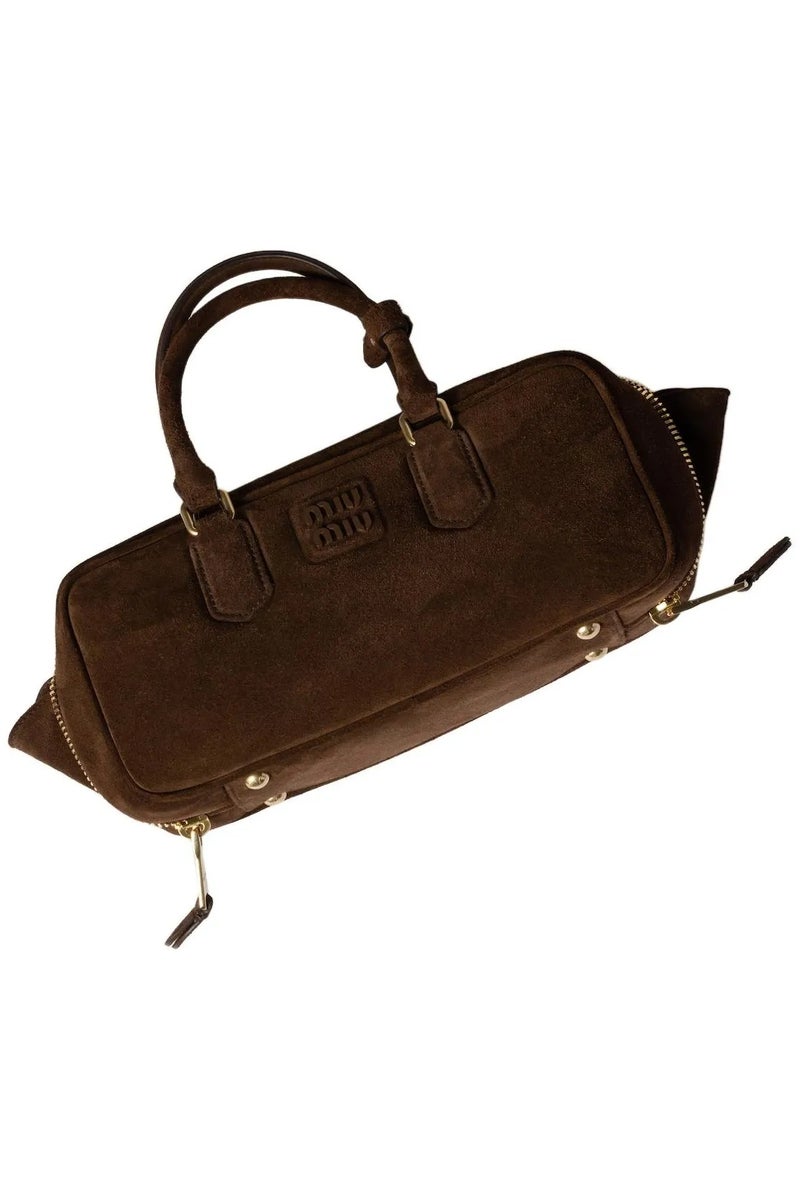 Miu Miu MIU Arcadie Leather Crossbody Hobo Handbag Women Camera With Top Handle - Image 5