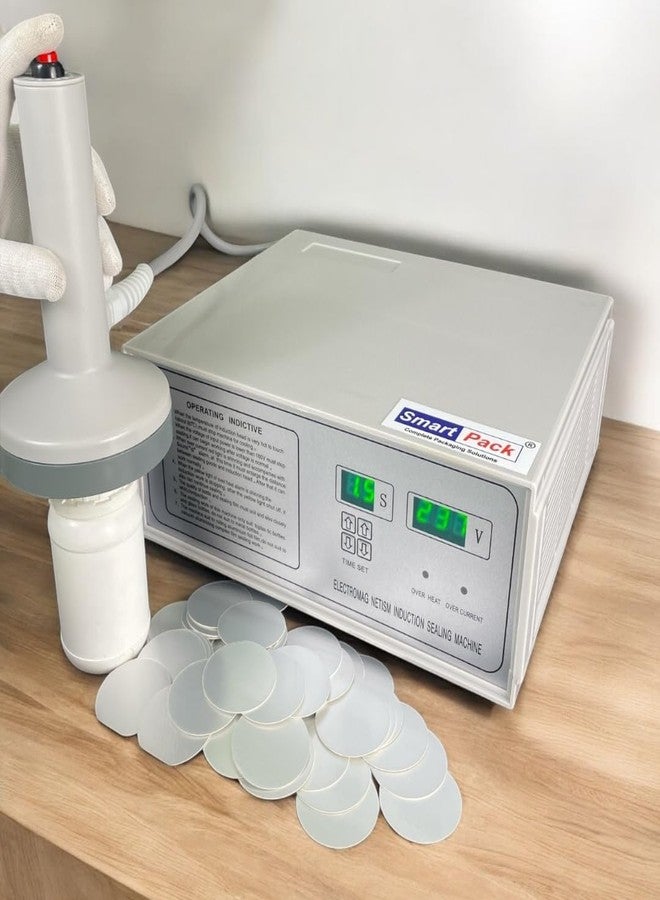 Smartpack بطانة مانعة للتسرب من قطعتين مع ورق مقوى من سمارت باك، تعمل بتقنية الحث الحراري، لتعبئة برطمانات بلاستيكية من البولي إيثيلين عالي الكثافة (بدون شفاف) | لحام حث حراري | مانع تسرب محكم للزجاجات البلاستيكية | مقاس 35 مم، 500 قطعة - Image 3