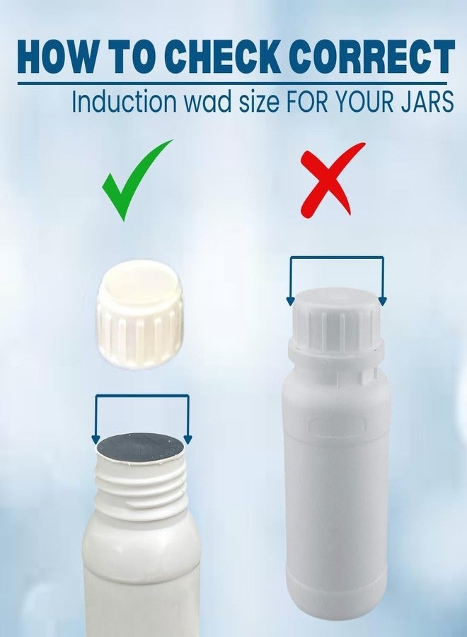 Smartpack بطانة مانعة للتسرب من قطعتين مع ورق مقوى من سمارت باك، تعمل بتقنية الحث الحراري، لتعبئة برطمانات بلاستيكية من البولي إيثيلين عالي الكثافة (بدون شفاف) | لحام حث حراري | مانع تسرب محكم للزجاجات البلاستيكية | مقاس 35 مم، 500 قطعة - Image 4