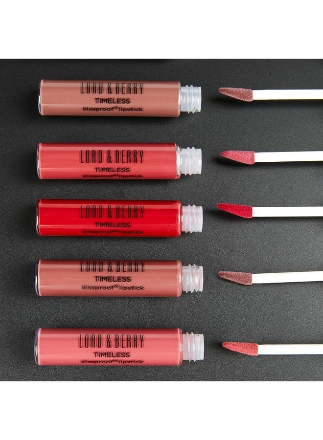 Lord&Berry Lord & Berry Timeless Kissproof Moisturizing Semi-Matte Finishing with Paraban-Free Long Lasting Lipstick, Bold Red