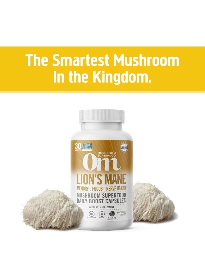 OM Mushroom Lion's Mane Mushroom Superfood 90VCAPS - Image 2