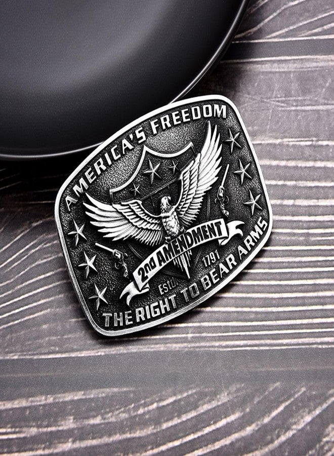 MASOP VOGU MASOP Western Belt Buckle for Men American Freedom Belt Buckles Cowboy Cowgirl Rodeo Belts Buckle Mens Jean's Accessory - Image 2