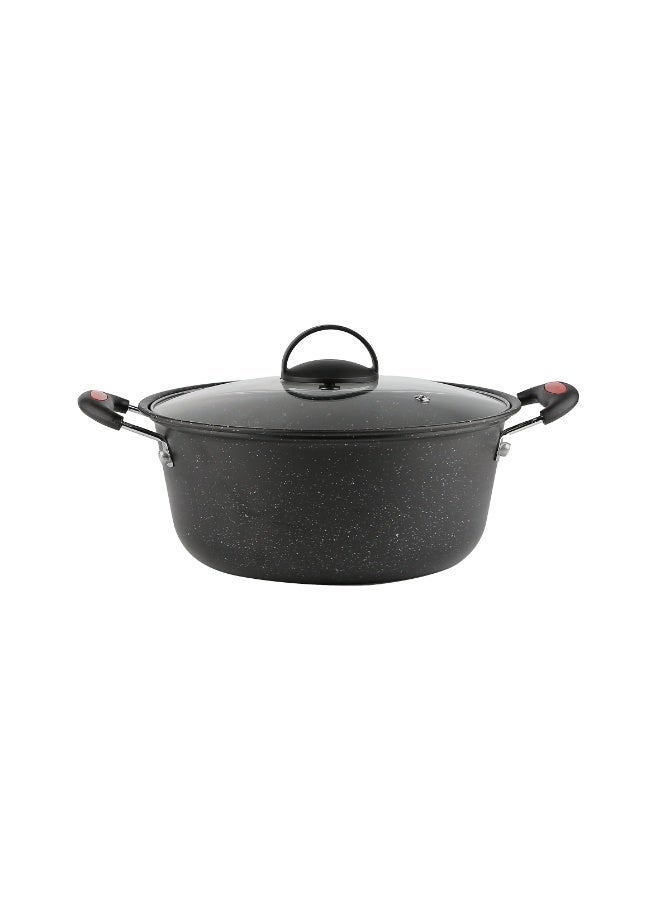 رويال فورد Royalford 4pcs Non-Stick Cookware Set RF13173 Casserole 24cm Wok pan 32cm Frypan 24cm with Lid Less Oil Use Healthy Cooking Set Even Heating Induction & Gas Ready - Image 2
