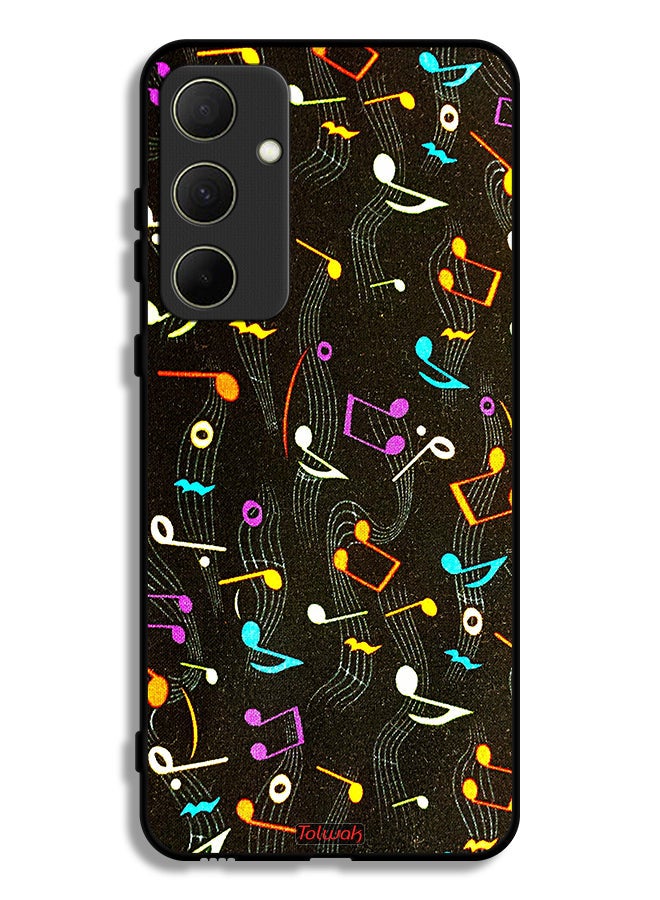 Tolwak Samsung Galaxy A35 5G Protective Case Cover Music Fabric Pattern - Image 1