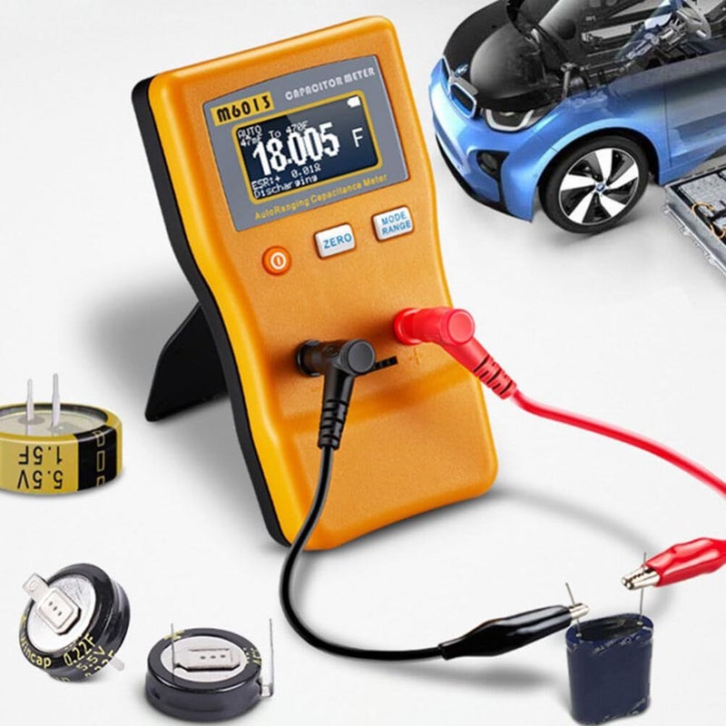 Portable Digital Capacitor Tester Automatic Range Measuring Device for Accurate Electronics Testing Compact - Image 3