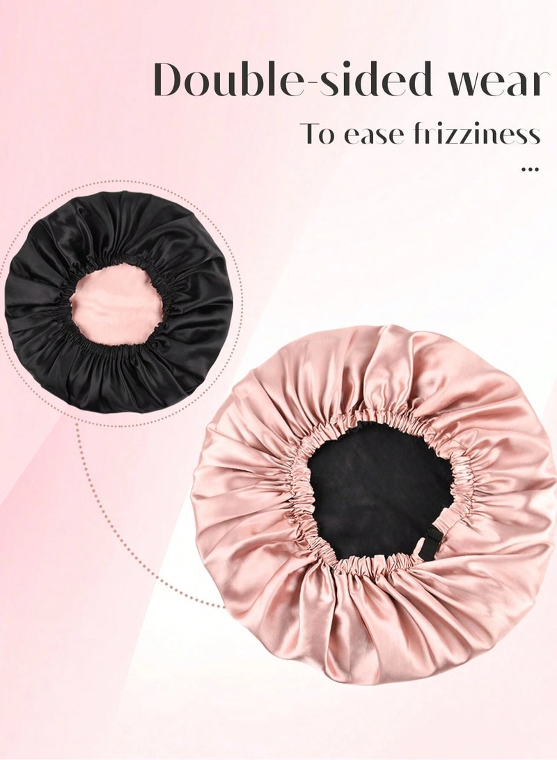 شي إن بونيه ستان حريري للنوم – طبقة مزدوجة مبطنة (قد يختلف اللون) - Image 3