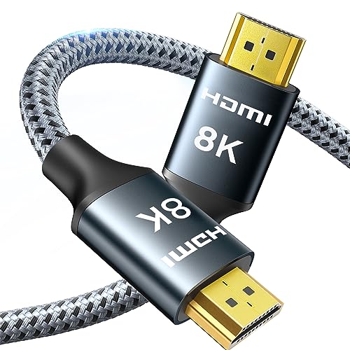 ARISKEEN 8K HDMI Cable 23 FT, 48Gbps High Speed HDMI 2.1 Cable, 8K 60Hz, 4K 120Hz 144Hz Braided HDMI Cord - 23 Feet - Image 1