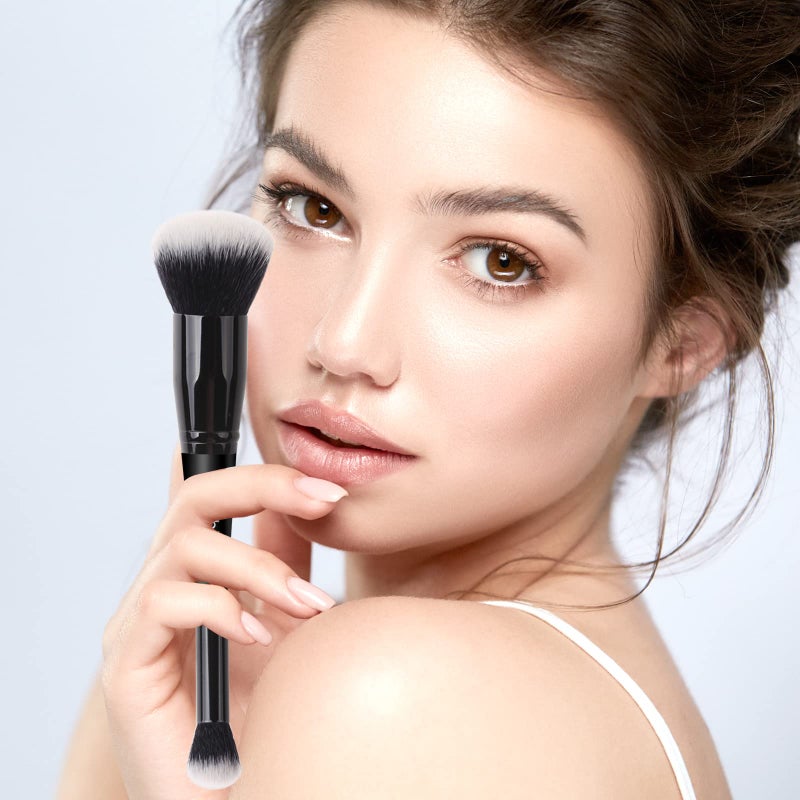 Daubigny Makeup Brushes Daubigny Dualended Foundation Brush Concealer Brush Perfect for Any Look Premium Luxe Hair Rounded Taperd Flawless Brush Ideal for Liquid, Cream, Powder,Blending, - Image 2
