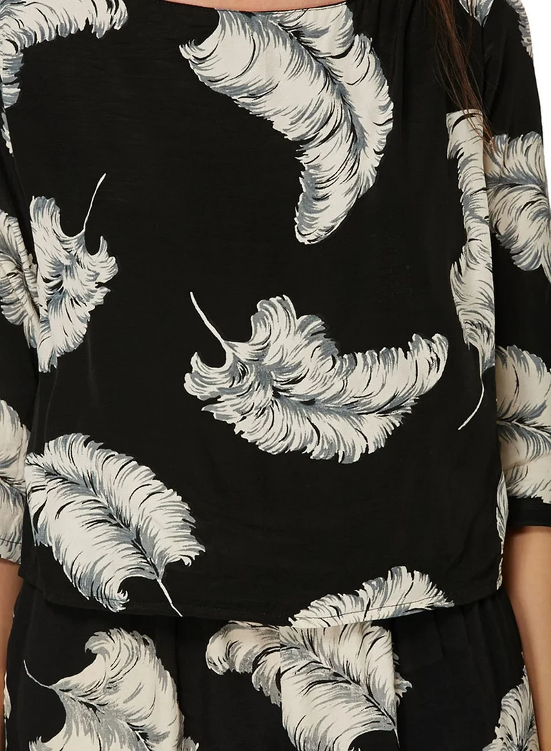 Motel Jessica Feather Print Playsuit