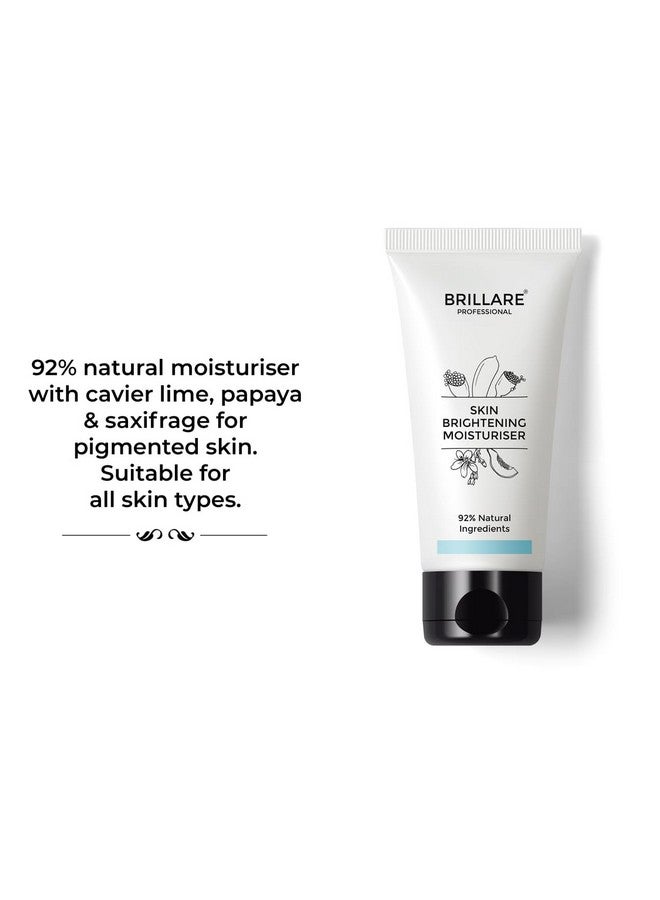 BRILLARE Professional Skin Brightening Natural Moisturiser With Lime Cavier And Papaya, Reduces Tanning, Helps In Brighten Skin Tone, 50 Ml - Image 2