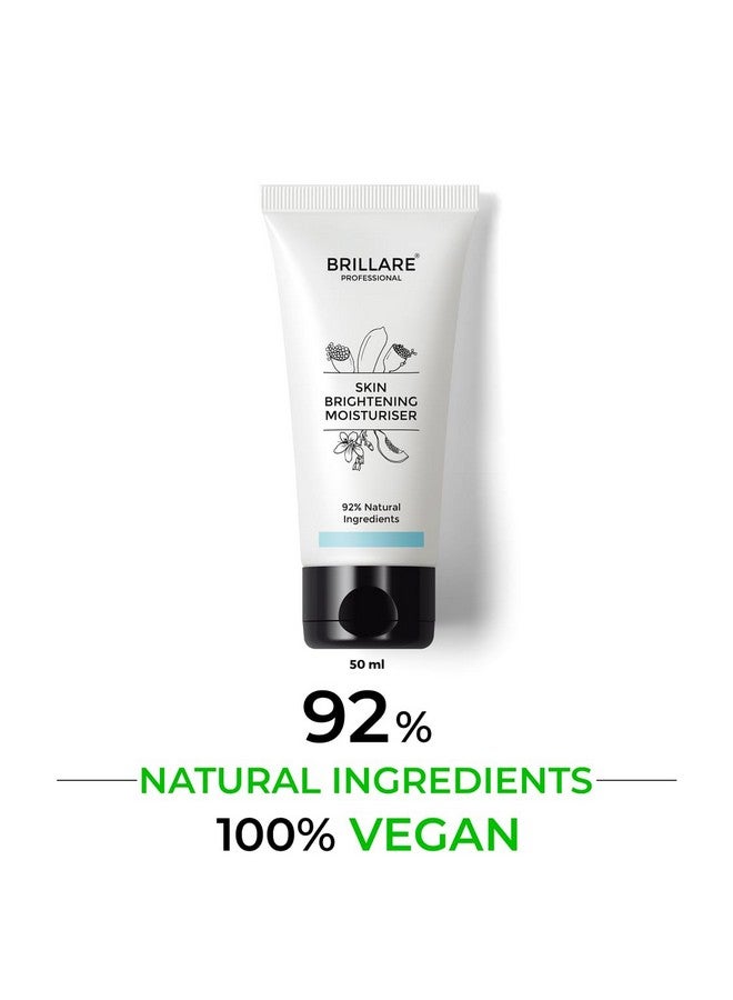 BRILLARE Professional Skin Brightening Natural Moisturiser With Lime Cavier And Papaya, Reduces Tanning, Helps In Brighten Skin Tone, 50 Ml - Image 4
