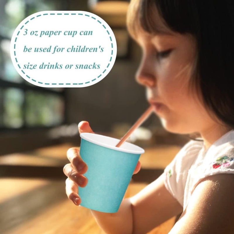 Huaiid Huaiid 3oz Paper Cups Bathroom Paper Cups Mouthroom Cups Espresso Cups Small Blue Paper Cups for Snack Bathroom Espresso Perfect for Home Condos Rvs Campers  50 Count (Pack of 1) - Image 5