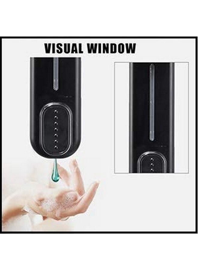 ZAP Wall Mounted Hand Soap Dispenser (Black, 300ml) | ABS Liquid Soap Shampoo Shower Container | Bathroom Washroom Soap Holder - Image 5