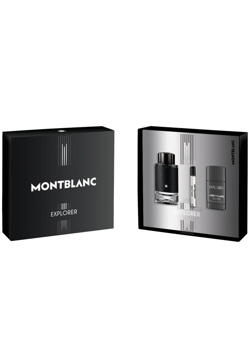 مون بلان مونت بلانك إكسبلورر للرجال عطر أو دو بارفان 100 مل مجموعة - Image 1