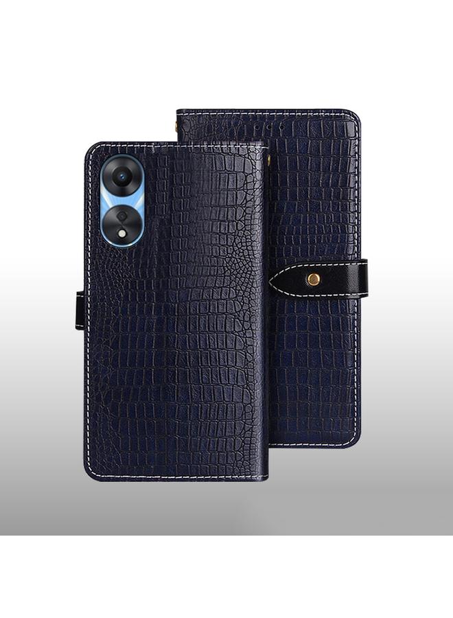 The Bros Case For OPPO A58 5G Crocodile Texture Leather Phone Case