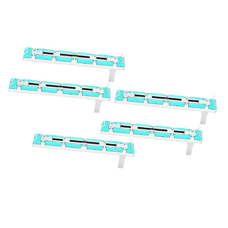 5 Pcs Slide Potentiometer B10K - Durable Straight Mixer Fader, Low Noise Adjustment for Versatile Applications in Audio and Video Controls - Image 3