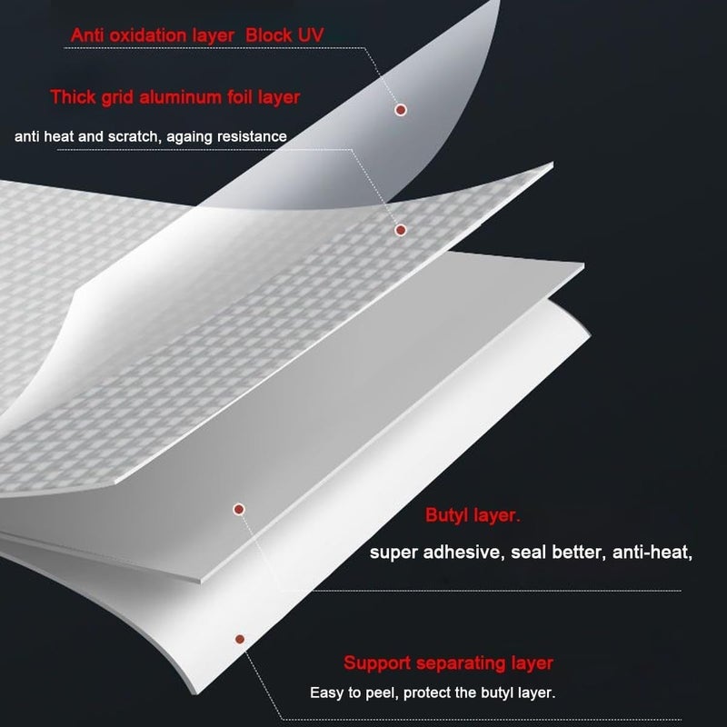 Roof Sealing Tape – UV-Resistant Butyl Waterproof Patch – Weatherproof Adhesive, Flexible for Corners & Cracks, Fix Metal Roofs, RVs, Awnings, Trailers & Outdoor Structures - Image 5