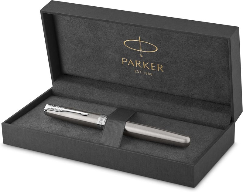 PARKER Sonnet Fountain Pen, Stainless Steel with Palladium Trim, Fine Nib - Image 1