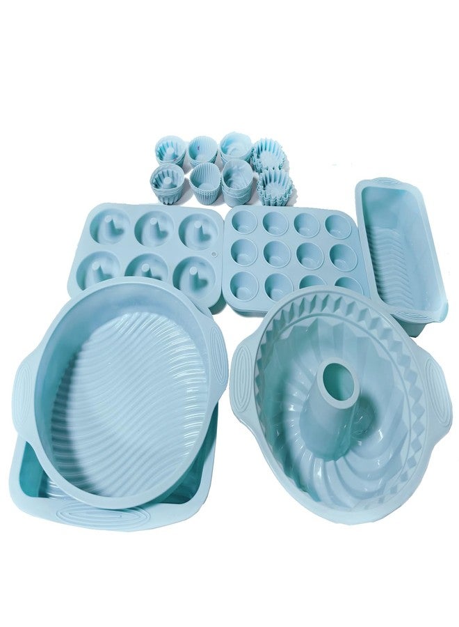 Ayedvan 30PCS Nonstick Silicone baking set,Silicone Cake Molds, Baking Sheet, Donut Pan for baking sets with 24 Pack Cupcake Mold Baking Cups - Image 4