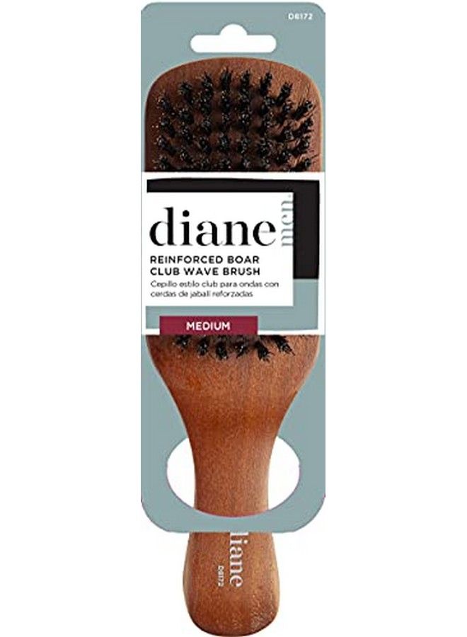 Diane فرشاة شعر رجالية متوسطة الصلابة ذات مقبض قصير وشعيرات خنزير معززة D8172 - Image 1